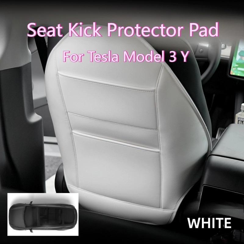 Leather Car Seat Cover - Pelindung Kaki Kursi untuk Tesla Model