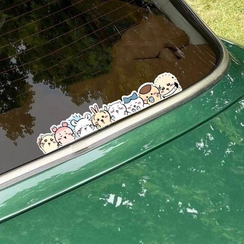 Car Accessories Girly - Stiker Statis Kartun Chiikawa Lucu untuk