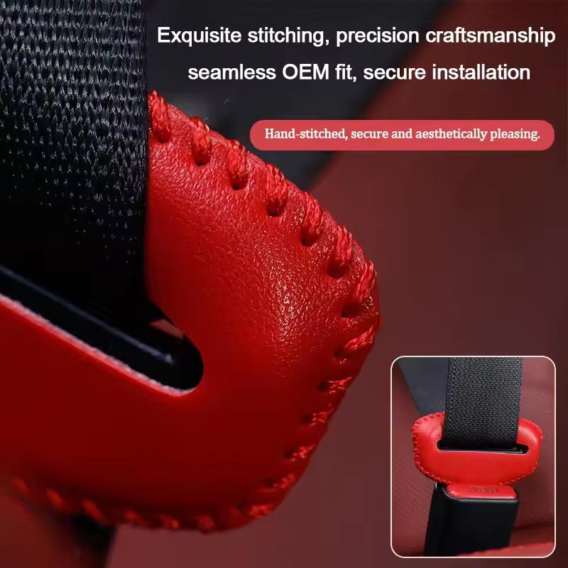 Leather Car Seat Cover - [MS] Sarung Pelindung Sabuk Pengaman Mobil
