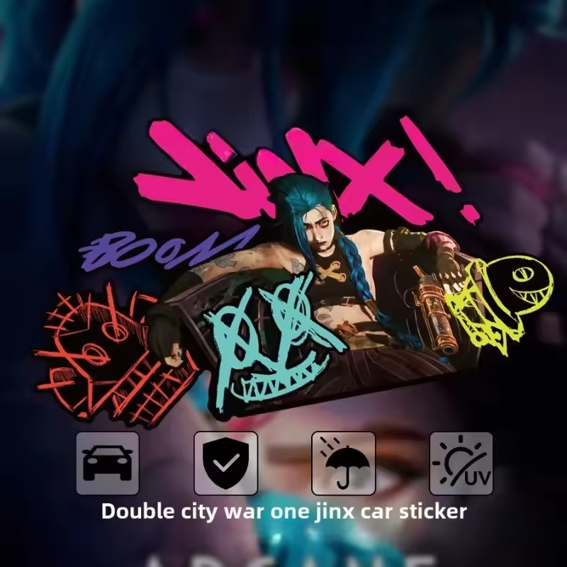 Car Accessories Sticker - Stiker Mobil Reflektif Grafiti Arcane Jinx