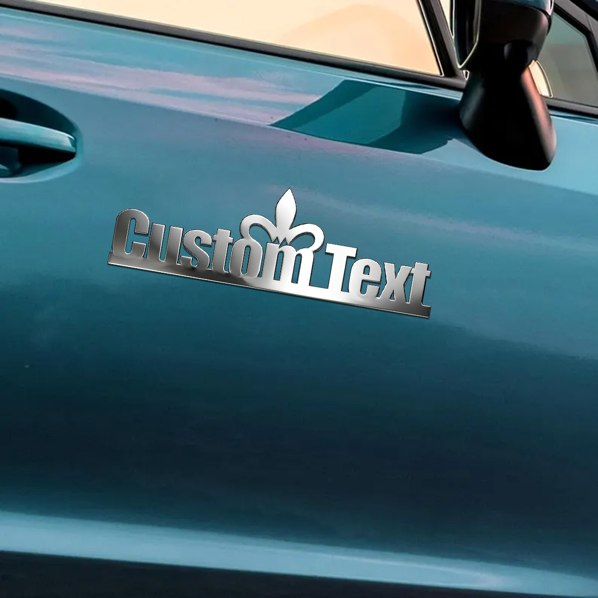 Car Accessories Sticker - Stiker Samping Mobil Logam Mahkota Klasik