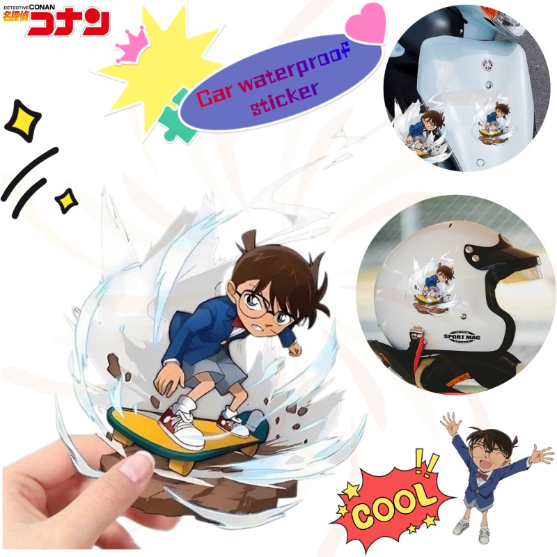 Car Accessories Sticker - Stiker Skateboard Kartun Detektif Conan, Stiker