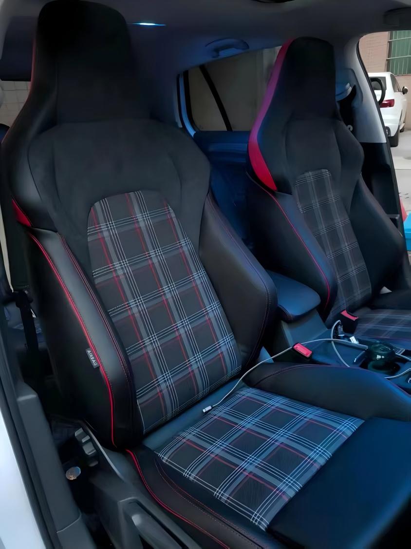 Jok Mobil Sport untuk GTI Raci - Leather Car Seat Cover ulasan dan harga