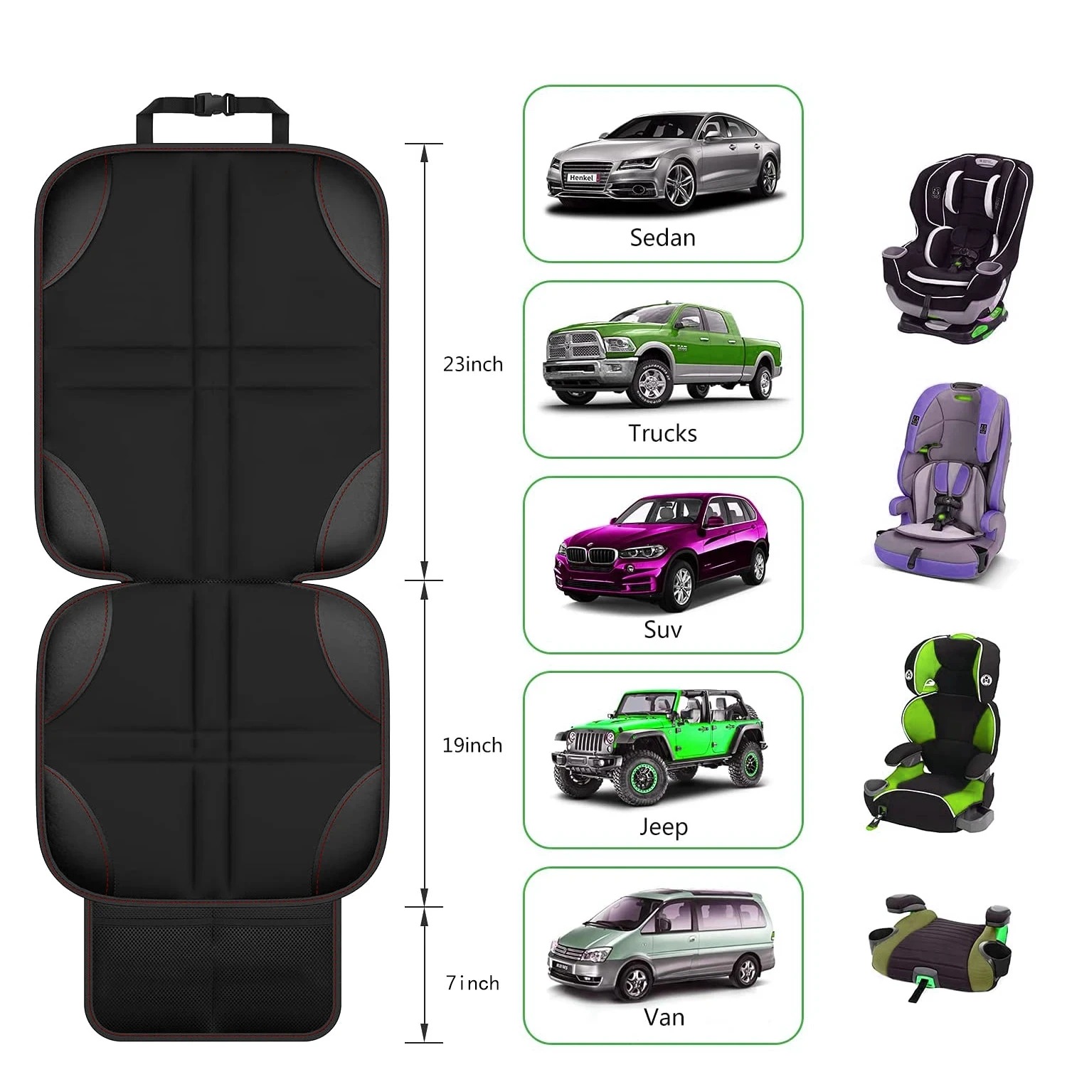 Pelindung Kursi Mobil Anak dar - Leather Car Seat Cover ulasan dan harga