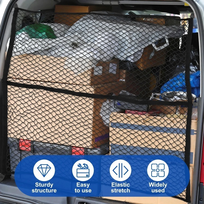 Jaring Mobil Nilon Elastis Pen - Car Cargo Net Trunk ulasan dan harga