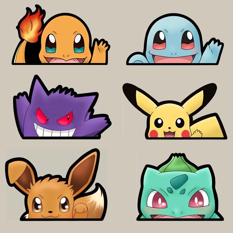 Stiker jendela mobil Pokémon,  - Car Accessories Sticker ulasan dan harga