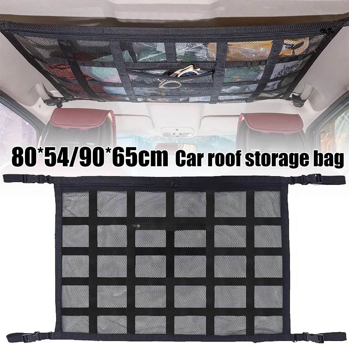 Penyimpanan jaring langit-lang - Car Cargo Net Trunk ulasan dan harga