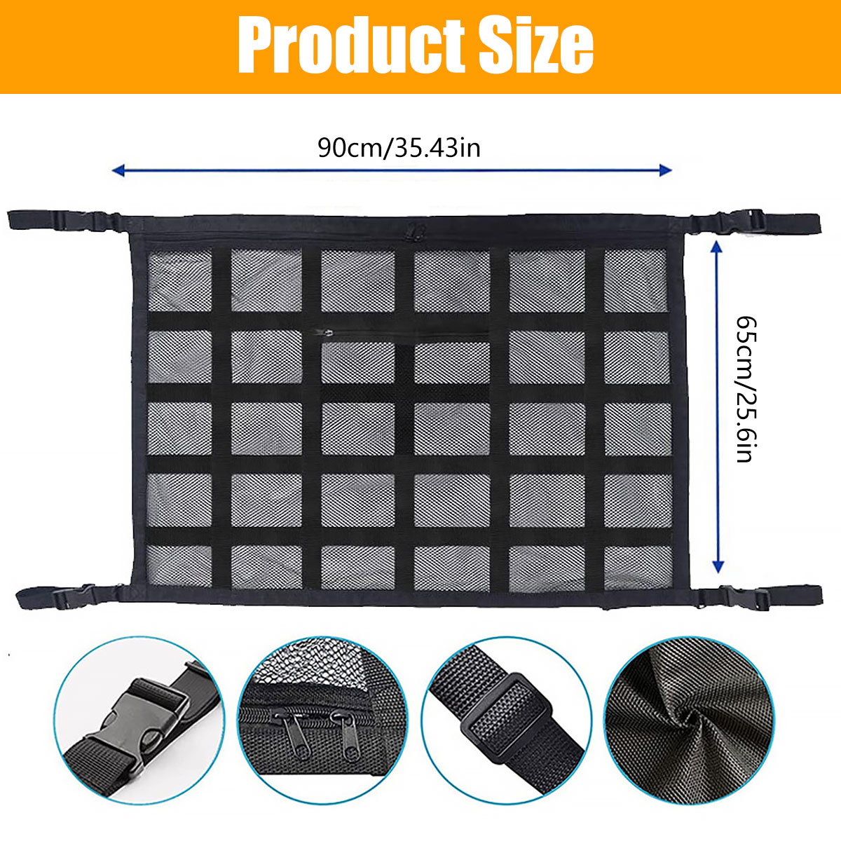 Penyimpanan jaring langit-lang - Car Cargo Net Trunk ulasan dan harga